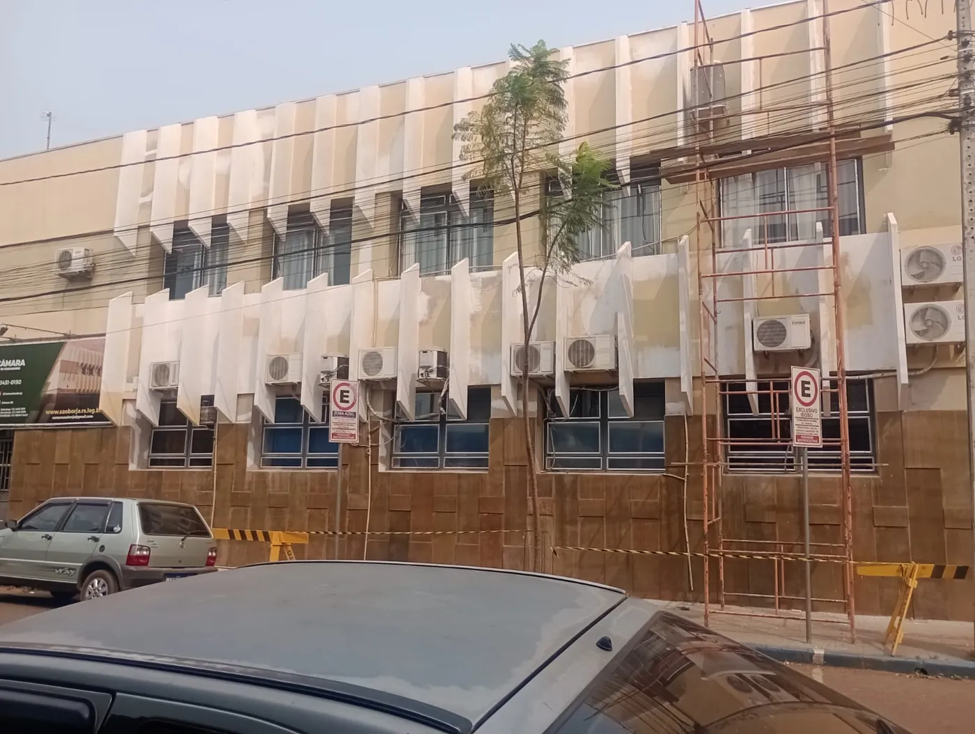 fachada da Câmara Municipal de São Borja em restauração, foto 4